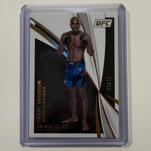 2021 Panini Immaculate UFC - Derek Brunson - GOLD 02/10 #57